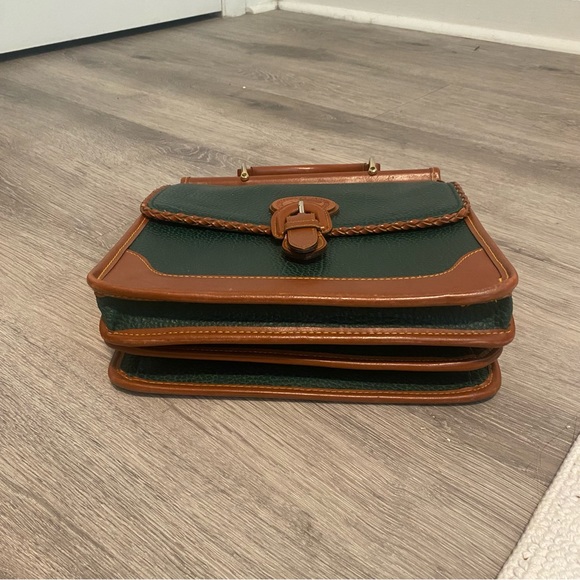 Vintage Dooney & Bourke satchel handbag green leather 8x10 - Picture 4 of 10